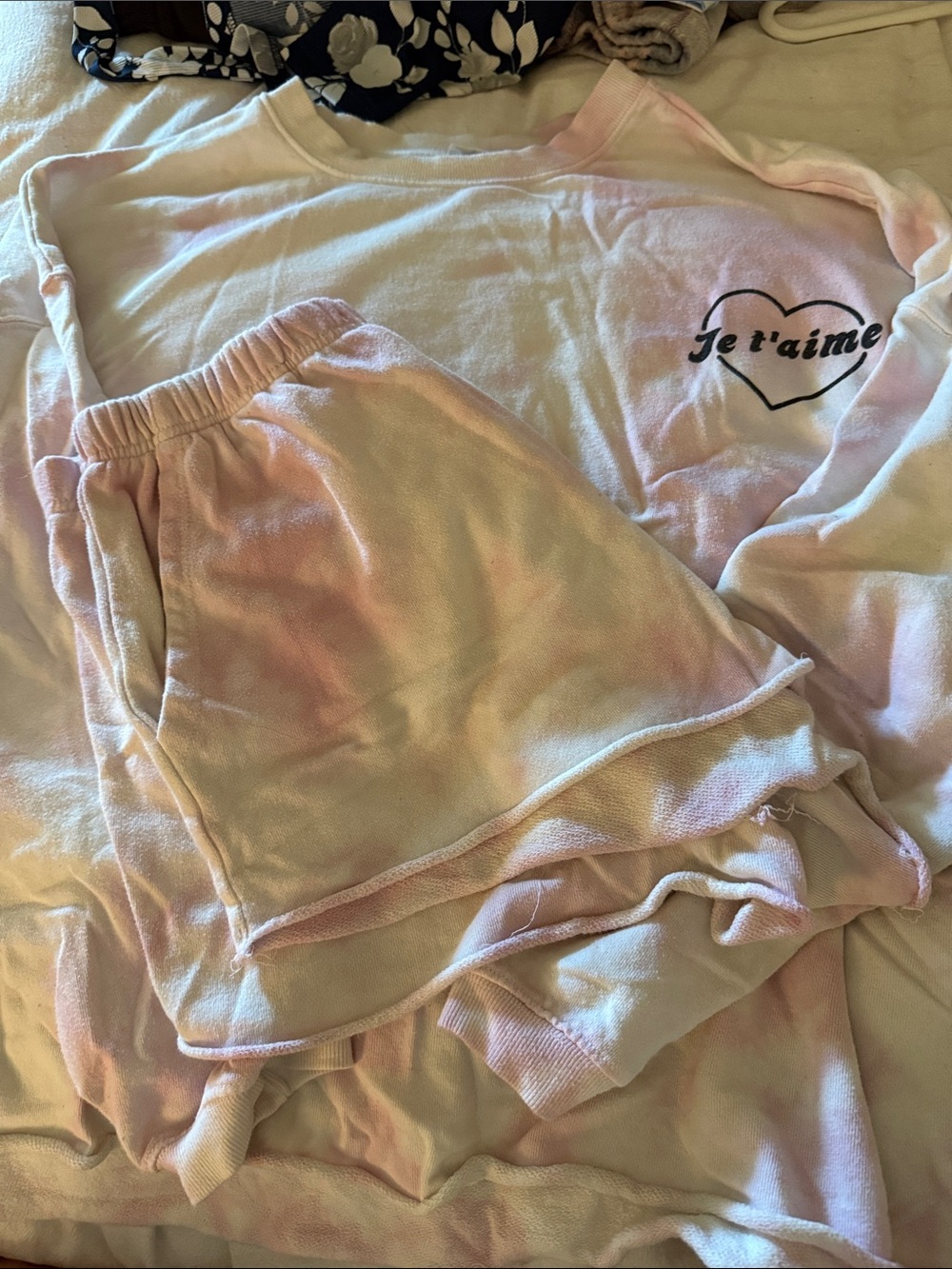 Mighty Fine Light Pink 'Je t'aime' Two-Piece Sleep Set